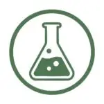Flask icon in acircle