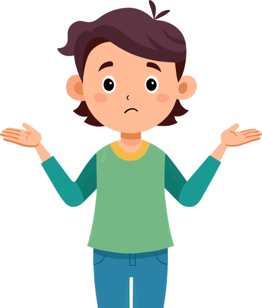 Cartoon woman shrugging shoulders for Transdermal vs Topical