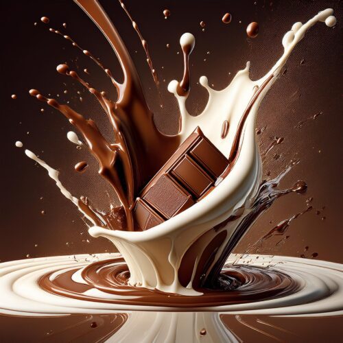 Chocolate splash for article how to make THC Chocolates
