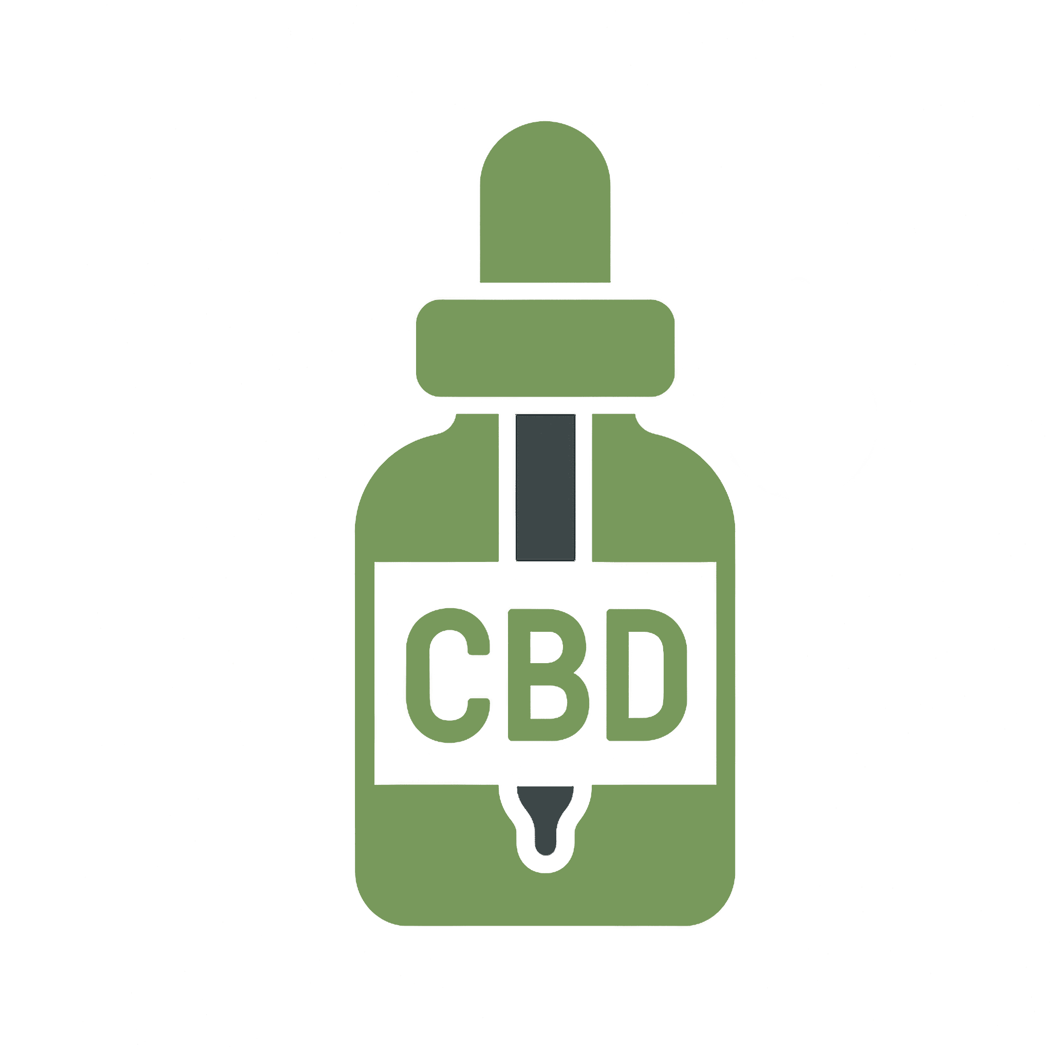 Illustration of a CBD Bottle with a dropper for article What is CBD?